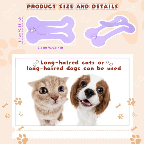 40 Pieces Hair Clips for Dogs Cute 1 Inch Puppy Dog Barrettes Small Bone Snap Hair Clips Multicolor Hair Barrettes for Dog Cat Pet Grooming Bows Hair Accessories