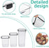 Lolytama 3 Set Pet Food Storage Containers, Airtight Dog Food Storage Container with Locking Clips, Dog Treat Container