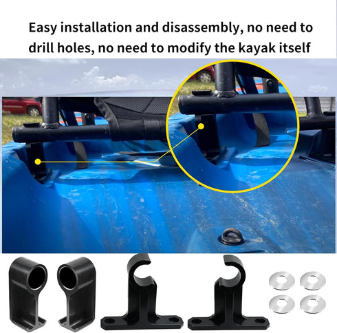 Kayak Seat Risers - Compatible with Lifetime Tamarack Pro, Kenai Pro, Teton Angler Kayaks - Increases Seat Height by 2
