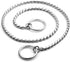 Mogoko Stainless Steel Dog Choke Chain Collar, Puppy Metal Snake Chain Pet Show Slip Collar Choker for Training Walking (Silver;20.0"*4.0mm)