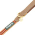 Blueberry Pet Polyester Fabric Webbing and Soft Genuine Leather Dog Leash, 6 ft x 1", Red and Brown