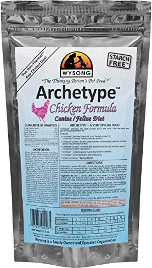 Wysong Archetype Chicken Raw Formula Canine/Feline Diet Dog/Cat Food - 7.5 Ounce Bag