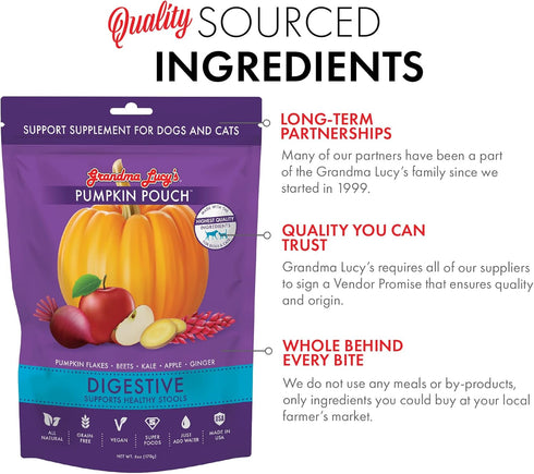 Grandma Lucy's Pumpkin Pouch, 6 oz, Purple, Digestive