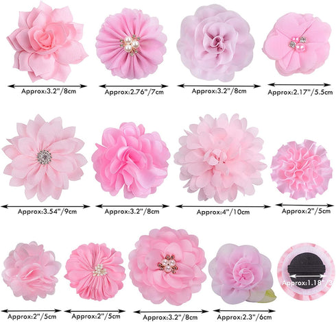 12PCS Detachable Flower Bow Collar for Cat Dog, Pet Supplies for Birthday Party, Flower Embellishment