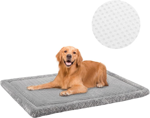 BEAUTYZOO Dog Crate Mat Pad, Soft High Resilience Foam, Anti-Slip Washable Mattress for Jumbo Extra Large Large Medium