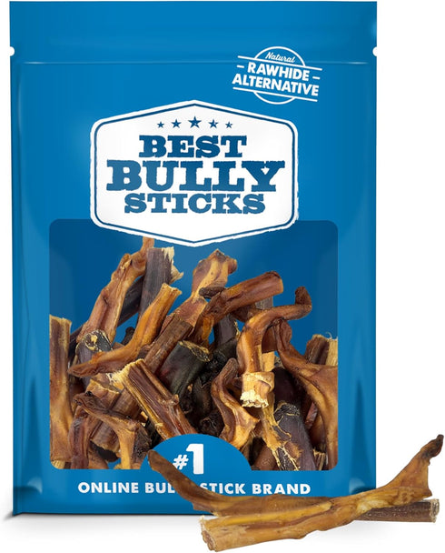 Best Bully Sticks 2-4 Inch Junior Bully Sticks for Dogs - 100% Natural, 8 oz, Grain and Rawhide Free for Small Dogs