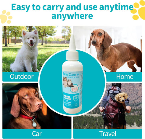 Treatment,3.4oz Dog Paw Cleaner, Paw Cleaner for Dogs, Dog Licking Paws Dog Paw Cleaning Solution, Dog Foot Cleaner, No