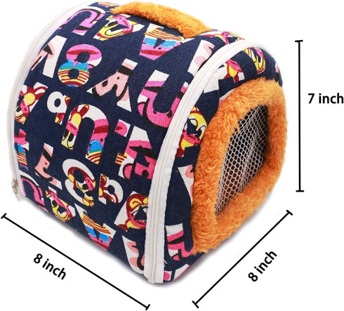 KAMEIOU Soft Small Animal Pet Carrier Bag, Chinchilla, Hamster, Guinea Pig, 8 x 8 Inches