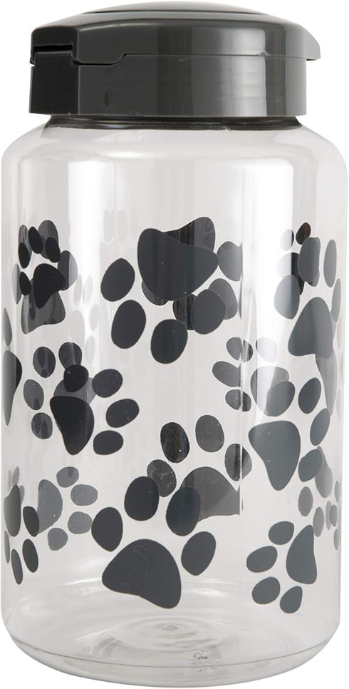 128 (Pack 2)) Lixit Dog Treat Plastic Jar - Airtight Food and Treat Storage Jars for Dogs, Cats, Small Animals