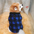 Dog Sweater, Soft Fleece Vest with Leash Ring Pullover Jacket for Small Dogs, Christmas (2XL, Blue Plaid)