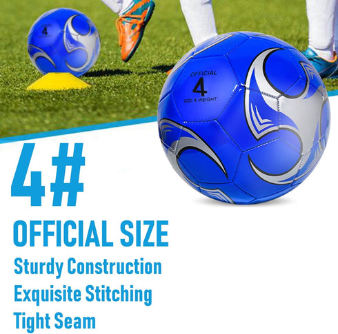 DHYLRICHER 6 Pack 5/4/3 Size Soccer Balls for Training & Matches Official Size & Weight, Includes Carry Net, Needles