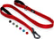 TwoEar 5FT 1IN Strong Red Dog Leash with 2 Padded Handles, Traffic Handle for Extra Control, Reflective Walking Lead.
