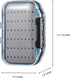 Gonex Fly Boxes for Fly Fishing, Two-Sided Waterproof Lightweight Box with Transparent Lid, 4.1"x 3.0"x 1.2", Grey