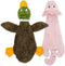 Best Pet Supplies 2-in-1 Stuffless Squeaky Dog Toys - Soft Durable Fabric for Small, Medium, Large Pets, No Stuffing