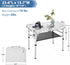 Sportneer Folding Camping Table, Adjustable Height Portable Table with Mesh Layer for Outdoor Use