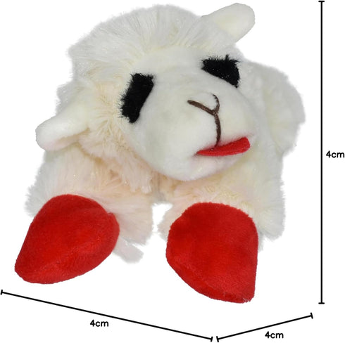 Multipet Lamb Chop Dog Plush Toy, Squeaky Toy for All Dogs, Extra Soft Plush, 6", Cream