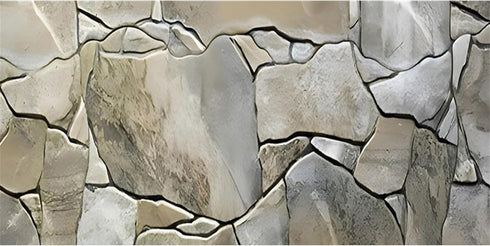 AWERT 36x18 inches White Grey Rocky Terrarium Background, Stone Aquarium Background for Fish Tank Decor