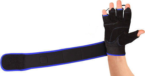 2" 8 1/8" 8 1/2") Gym Gloves - Ranger with Built in Wide Wrist Wraps Design for Weight Lifting, Power Lifting