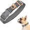 Auroth Reflective Dog Collar for Medium Large Dogs, Soft Nylon Adjustable Collar with Heavy Duty Metal D Ring