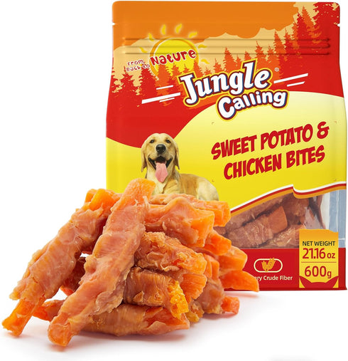 Jungle Calling 21.2 oz Dog Treats for Medium/Large Breeds Rewards - Chicken