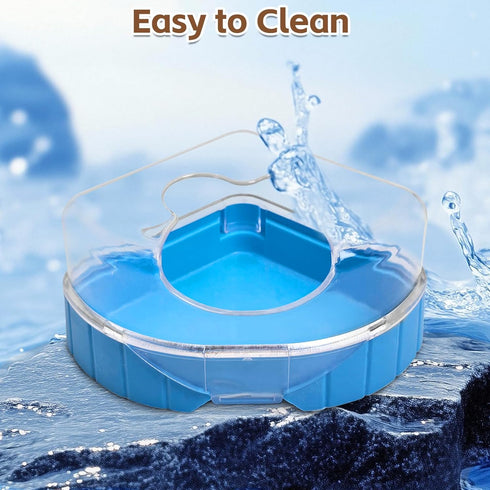 PINVNBY Hamster Bathroom Gerbil Plastic Sand Dry Bath Container, Small Animal Sauna Toilet with Scoop