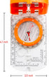 Sighting Compass Mirror, Adjustable Declination for Boy Scout Survival Camping, Base Plate Compass for Navigation