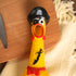 AMOR PRESENT Squeaky Rubber Chicken, Pirate Squeeze Chicken Toy for Halloween Party, Chew Toy for Pets, Prank Novelty