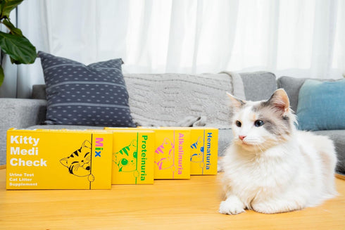 Home,100% 210g/7.4oz) 100% Kitty-Medi-Check Cat Urine Health Test Kit, Easy Monitoring at Eco-Friendly - (Proteinuria
