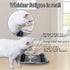Fhiny 4PCS Stainless Steel Cat Bowls, Non-Slip Water Dish with Rubber Base, Stackable Pet Feeding Bowl for Cats