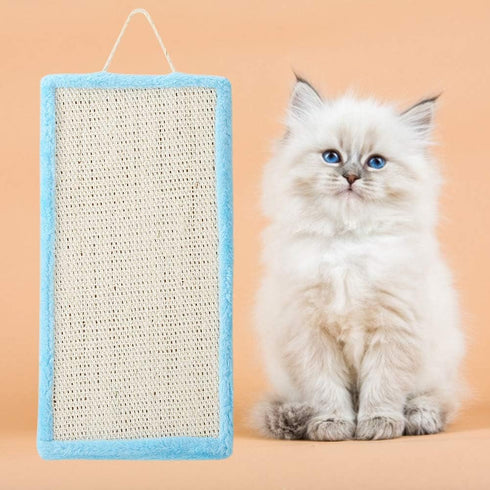 Cat Scratch Pad Wall Door Hanging Cat Scratching Board Cat Scratching Sofa Lounge Kitty Scratching Pad Mat(blue)