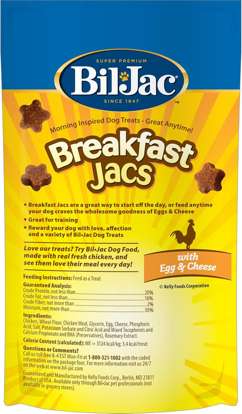4 oz Bil-Jac Breakfast Jacs Soft Dog Treats | Egg & Cheese Flavor |