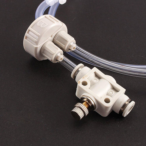DIY CO2 Generator System Kit, White Professional Aquarium Plant CO2 System Kit, Pro Tube Valve Gauge Bottle