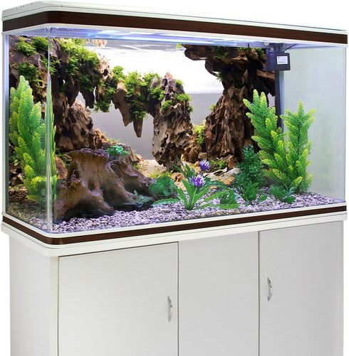 AWERT 72x24 inches Viewing Stone Fish Tank Background, Aquatic Plant River Bed & Lake Aquarium Background
