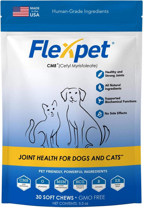 Maximum Strength Soft Chews - All-Natural Pain Reliever for Dogs, Hip and Joint Supplement, Trial Pack (30 Chews)