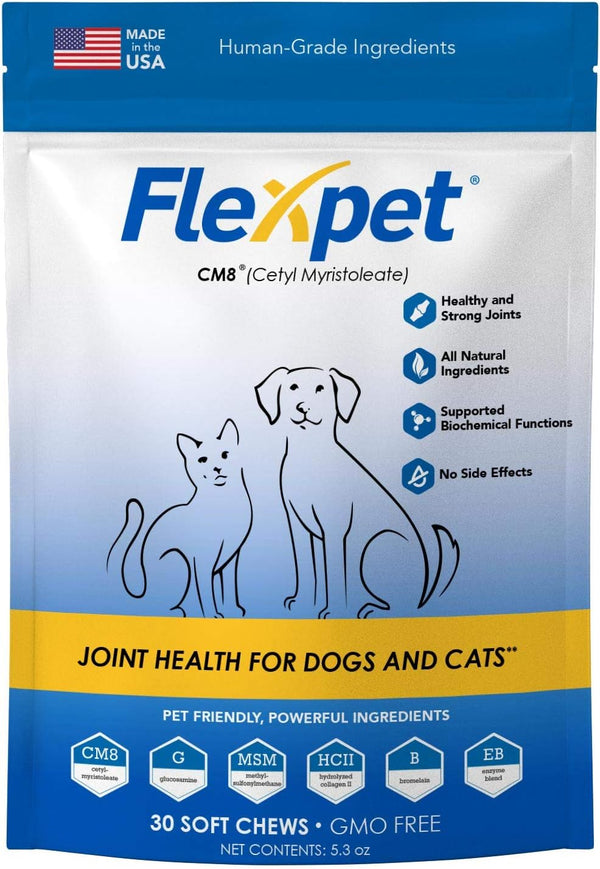 Maximum Strength Soft Chews - All-Natural Pain Reliever for Dogs, Hip and Joint Supplement, Trial Pack (30 Chews)