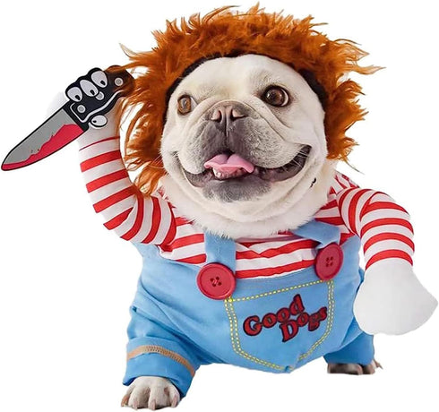 Pet Deadly Halloween Costume, Funny Dog Outfit for Halloween Christmas, Adjustable Apparel for Dogs (Large)