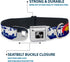 Buckle-Down 13-18" Colorado Skyline/Mountains Dog Collar, Wide Small Bone