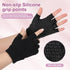 FdcLixuvol 2 Packs Non Slip Fingerless Yoga Gloves, Fingerless Pilates Gloves with Grips Silicone Dots Pilates Glove