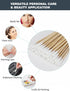 6 Inch (400 Count) Extra Long Cotton Swabs - Large Round Bamboo Cotton Buds for Dog Ear Cleaning, Deep Detail