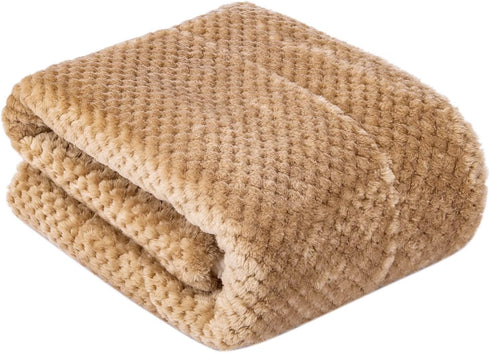 (24" 32") DG-Mocha Fuzzy Dog, Cat & Pet Blanket - Warm & Soft Plush Fleece Receiving Blanket for Dog Bed, Cat Bed