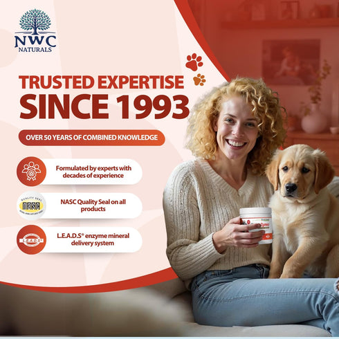 NWC Naturals Total-Zymes Digestive Enzymes for Cats and Dogs, Unflavored, 100 Servings, 2.2 Ounces