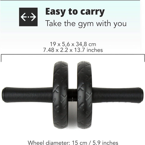 H&S Ab Roller Wheel for Abs Workout - Abdominal Core Exercise Equipment with Extra Thick Knee Pad Mat