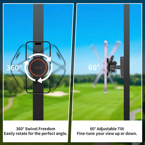 IJANPR Magnetic Golf Cart Phone Holder Mount, Magnetic Phone Holder for Gym, Compatible with All Phones, Golfing