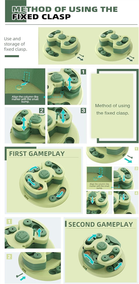 3 3 KADTC Dog Puzzle Toy, Large Size, Levels of Step-by-Step Challenge, Ways to Play Beginner to Advanced Slow Feeder