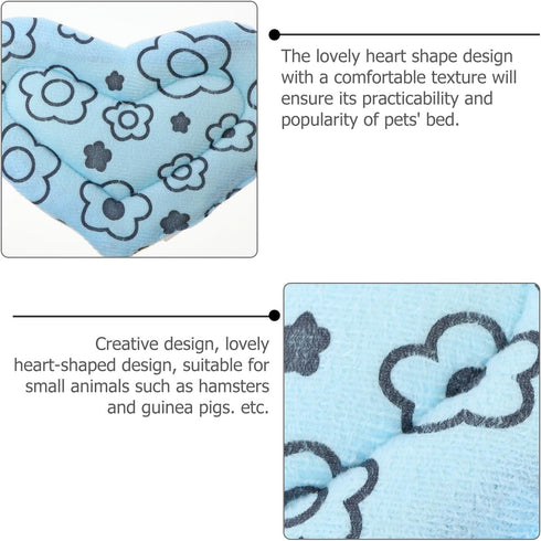 2pcs Set balacoo Small Pet Sleep Mat Hamster Warm Pad and Guinea Pig Insulated Cushion, Soft Fleece Nesting Pads