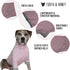 Tooth & Honey Big Dog Stripe Shirt – Pullover with Full Belly Coverage – Pink and Grey Shirt for Extra Large Dogs