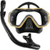 Snorkeling Gear Set for Adults: Anti-Fog Mask, 3-Piece Dry Top Snorkel, Panoramic View with Gear Bag