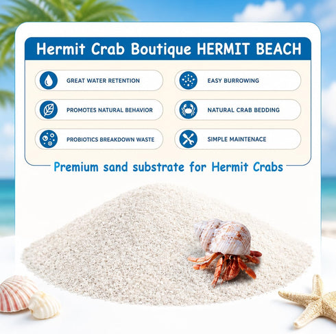 Generic 5 lbs. Hermit Crab Sand Substrate, All Natural Premium White Sand Mixture, for Hermit Crab Tanks