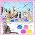 24 Pcs Puppy Dogs Birthday Party Supplies, Reusable Pet Plastic Bowls for Dog Cat Birthday, Blue, Rose, Red, Yellow,