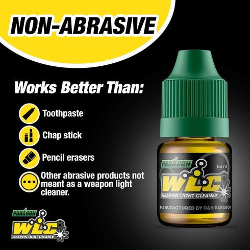 C+H Paragon WLC Tactical Flashlight Cleaner Wipes - Restore Your Weapon Light Performance